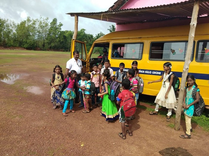 teacher in India buy bus to make sure kids get to school Rajaram