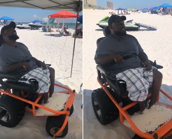 david thomas beach trip cerebral palsy