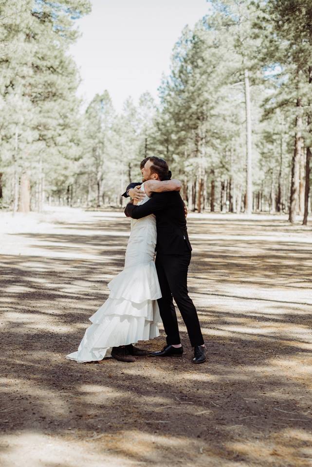 brides brother surprises groom in wedding dress