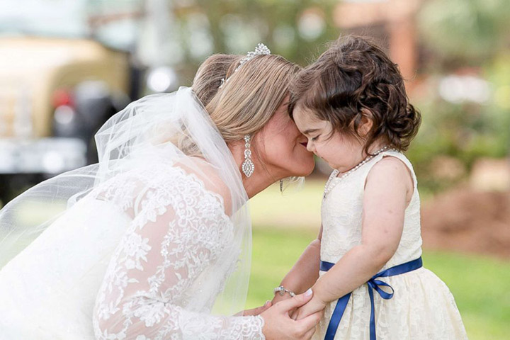 3 year old cancer survivor flower girl