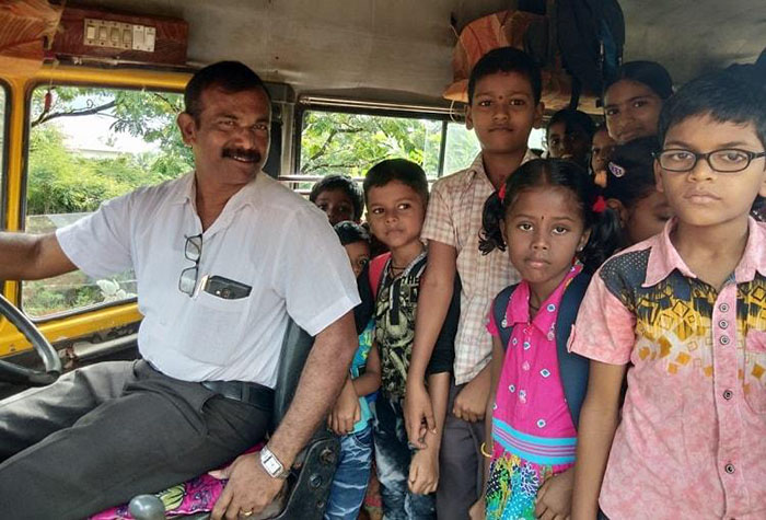 teacher in India buy bus to make sure kids get to school Rajaram