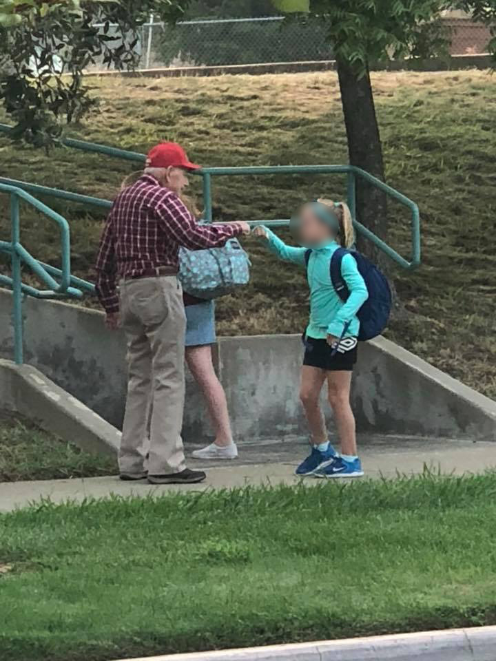 cute little old man at school