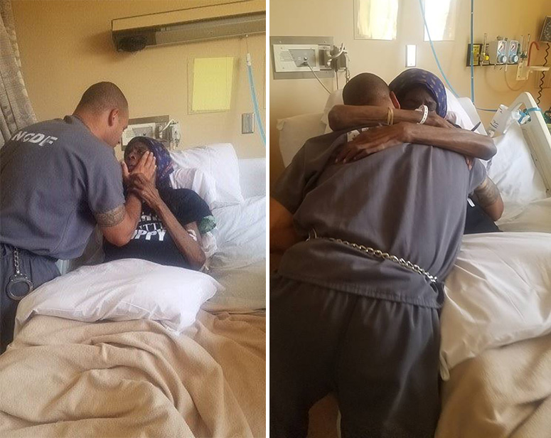 cops take inmate to see his dying mom