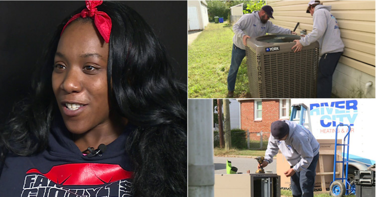 community helps woman after thieves broke her heater