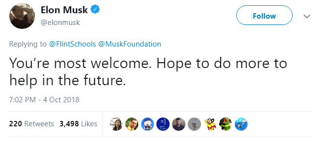 elon musk save flint water