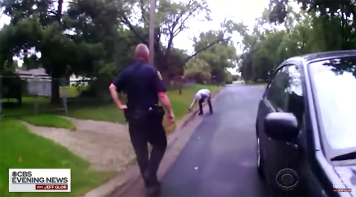 officers see man reviving squirrel hit by car