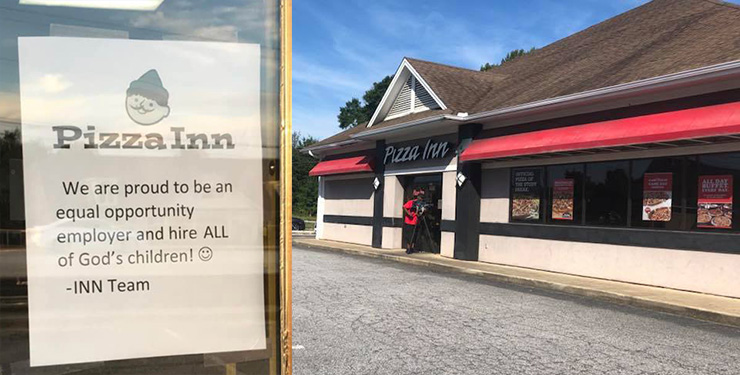 restaurant sign hires all gods children special needs
