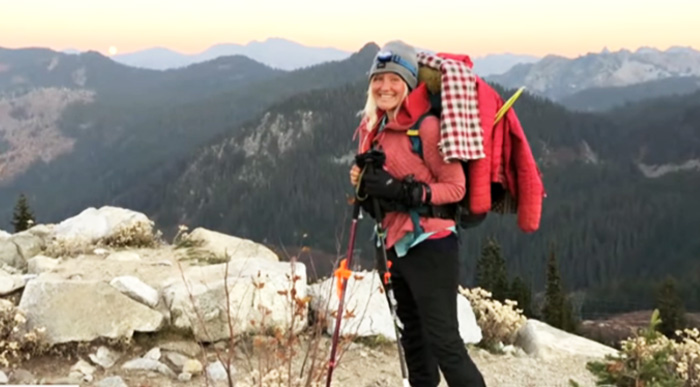 woman saves hiker on trail