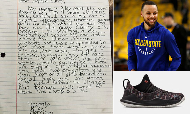 Steph Curry Responds To Girl's Letter 