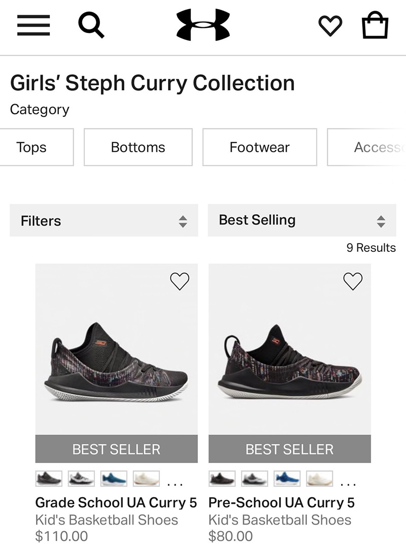 steph curry girls shoes