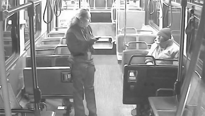 bus driver kindness for homeless man