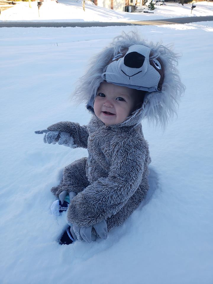 baby in sloth costume