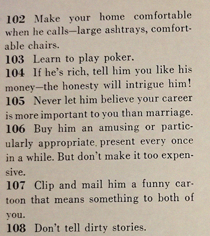 129 ways to get a husband 1950s