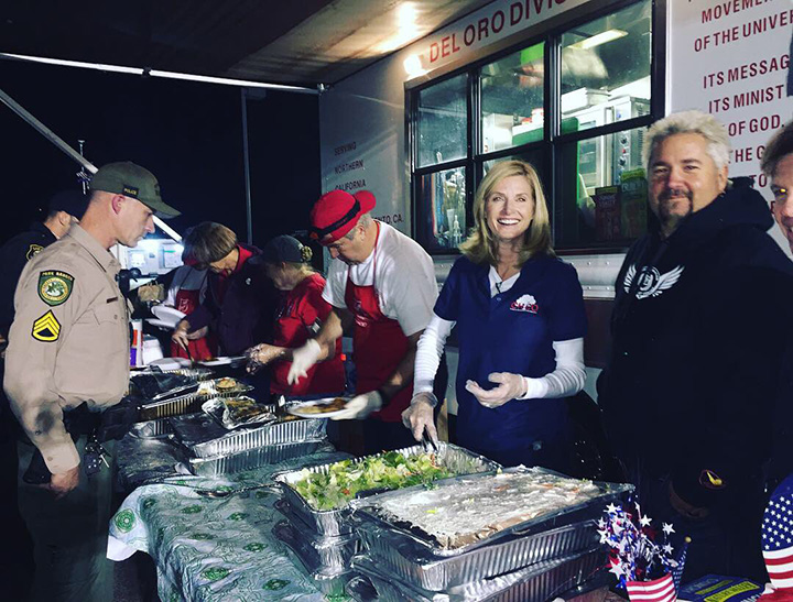 gui fieri cooks for firefighters