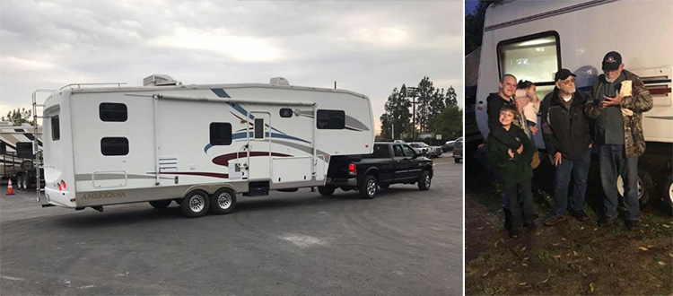 strangers donate trailer to camp fire family who lost home