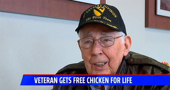 veteran gets free chic-fil-a for life