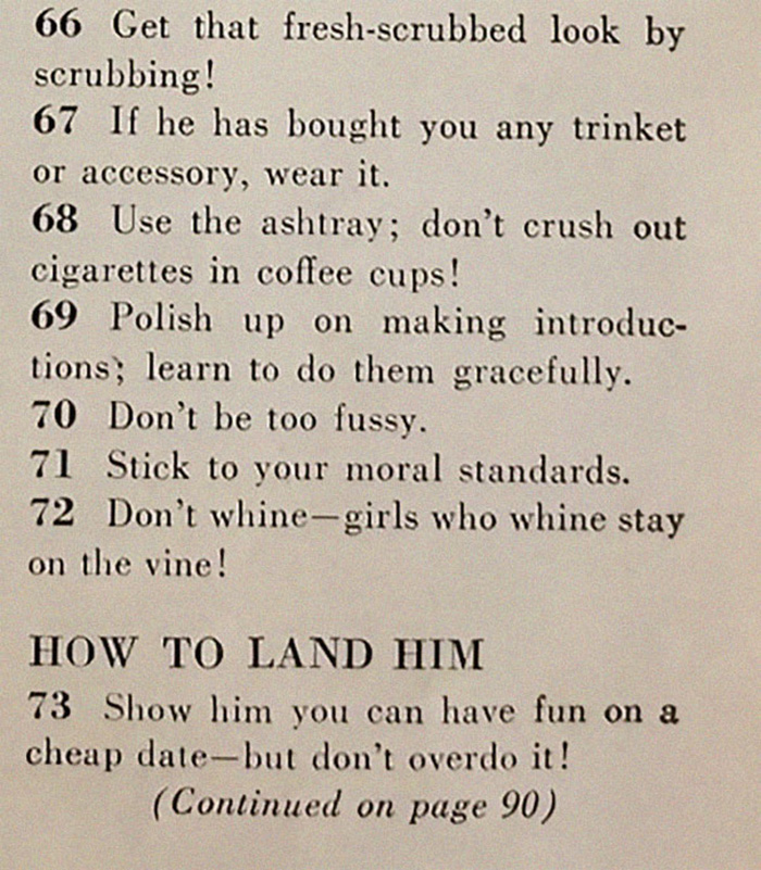 129 ways to get a husband 1950s