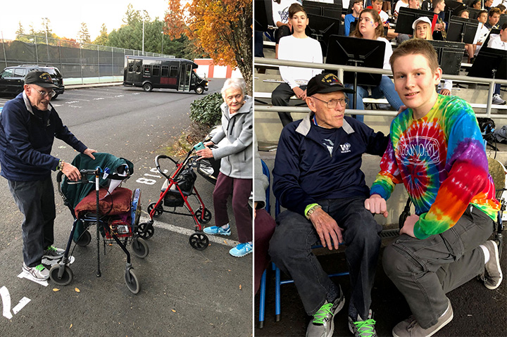 94 year old veteran joins high school band