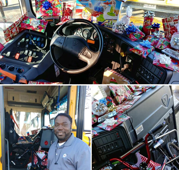 bus driver buys every kid a Christmas present