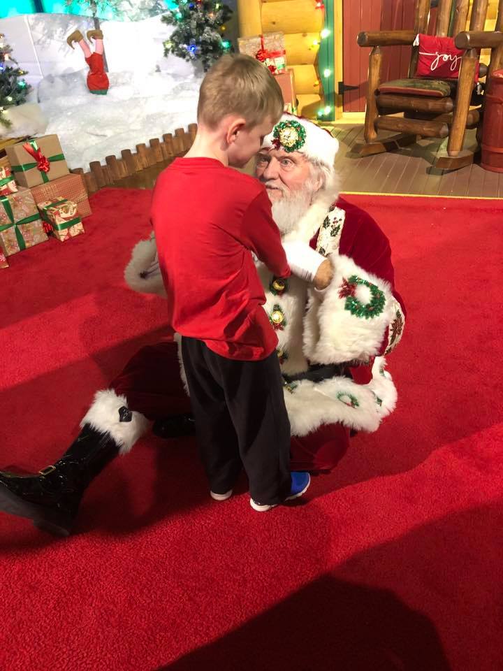 best santa ever blind autistic boy