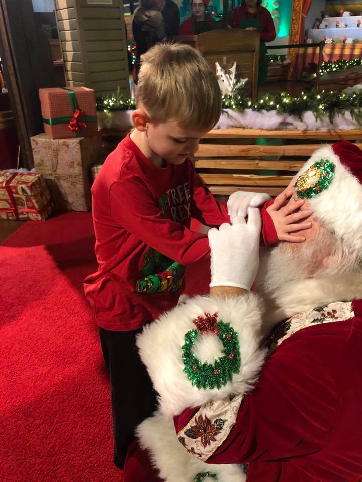 best santa ever blind autistic boy