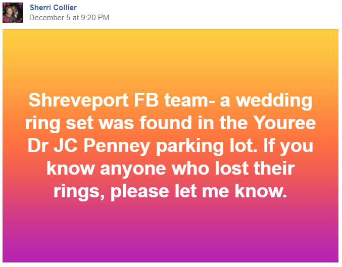 missing wedding ring found miracle