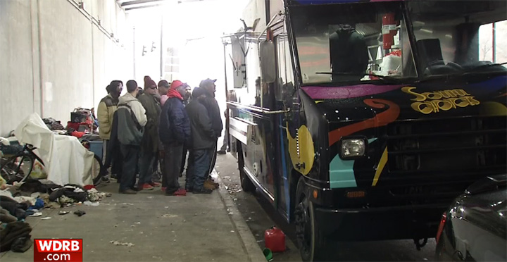 food truck feeds homeless