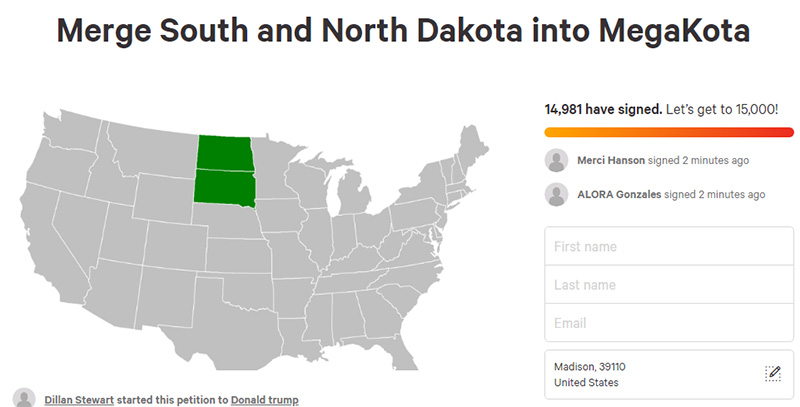 north south dakota megakota