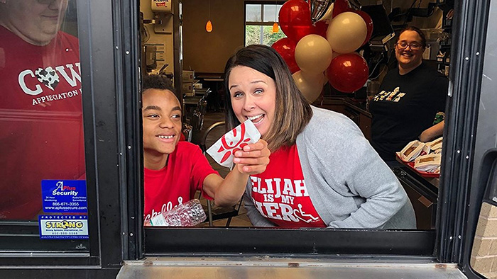 chick fil a opens on sunday for boy