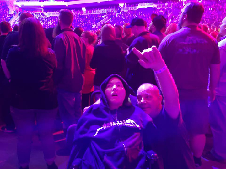 dad takes son cerebral palsy to heavy metal concerts