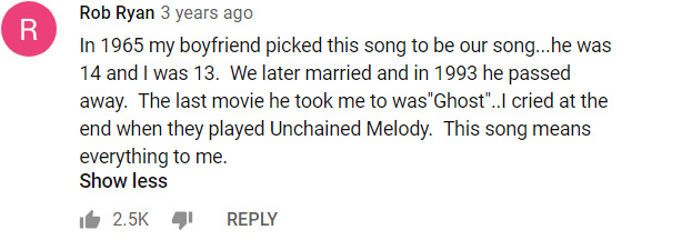 unchained melody comments