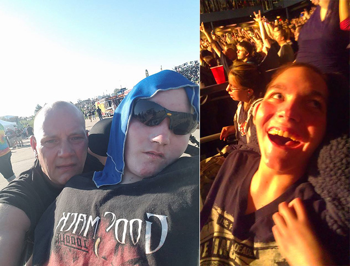 dad takes son cerebral palsy to heavy metal concerts