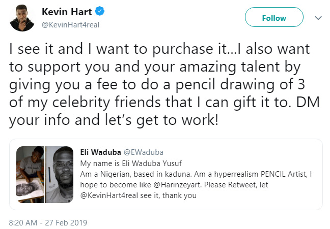 Kevin Hart pencil drawing