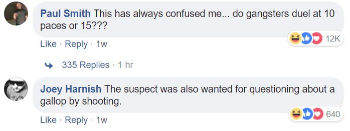 funny comments on old gun suspect