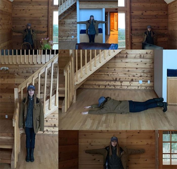 chris pratt measure house with body and arms