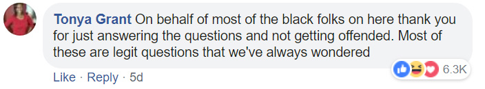 black people ask white people questions