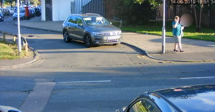 woman saves child running in traffic