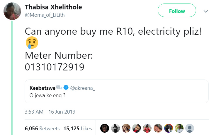 single mom asks for electricity