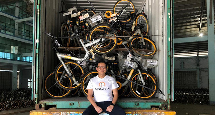 man donates 10 thousand bikes to kids