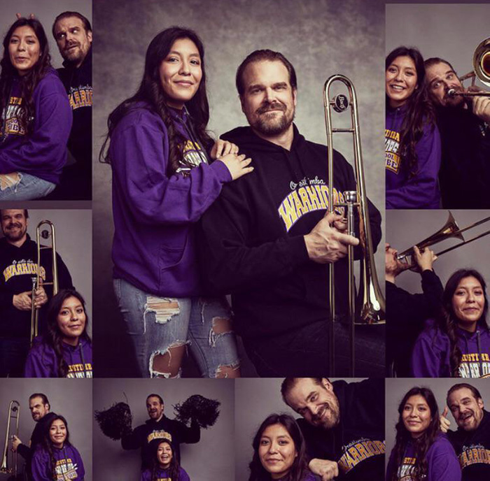david harbour takes senior pictures with student twitter