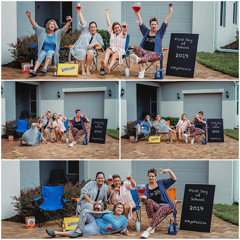 moms funny back to school photos wine