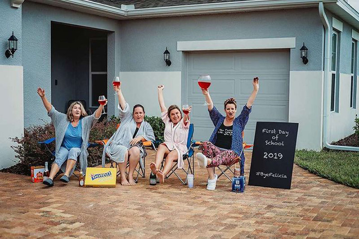While Other Moms Posted Sad Back-To-School Photos, These Moms Celebrated