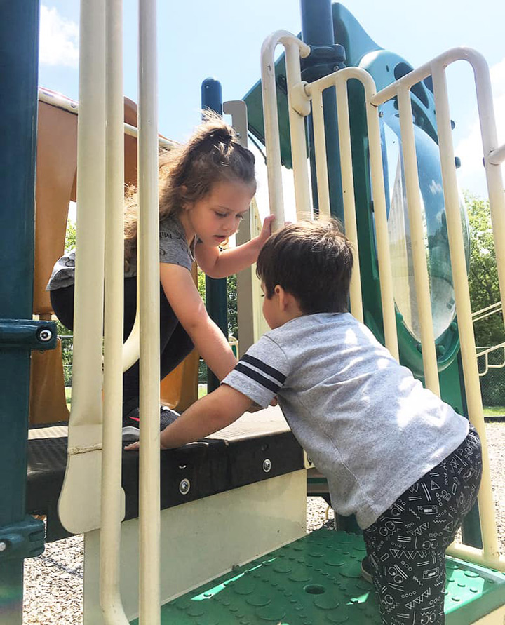 girl at playground brings mom to tears