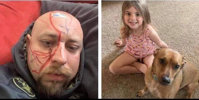 dad vandalized by daughter funny marker