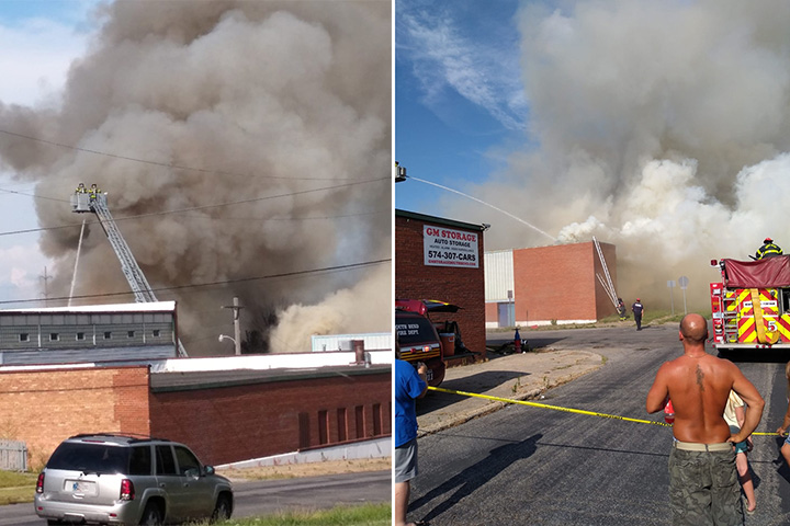 firefighters help raccoons escape fire