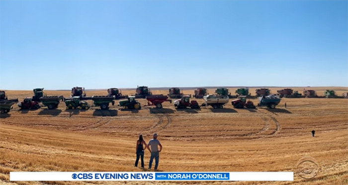 60 farmers help man with cancer harvest wheat