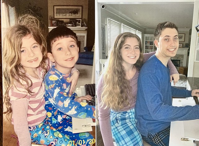 siblings recreate childhood photos