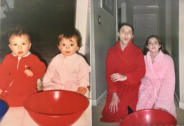 siblings recreate childhood photos