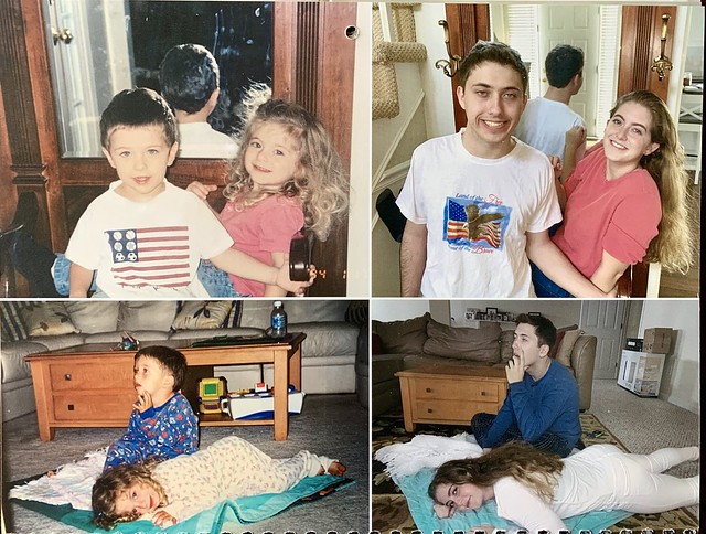 siblings recreate childhood photos