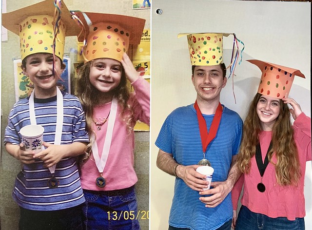 siblings recreate childhood photos